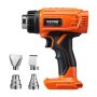 Cordless Heat Gun Hot Air Gun with LED Light 6 Temperatures & 4 Nozzles