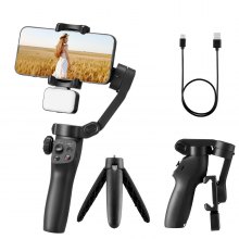 3-Axis Phone Gimbal Stabilizer for Smartphone Android iPhone with Fill Light