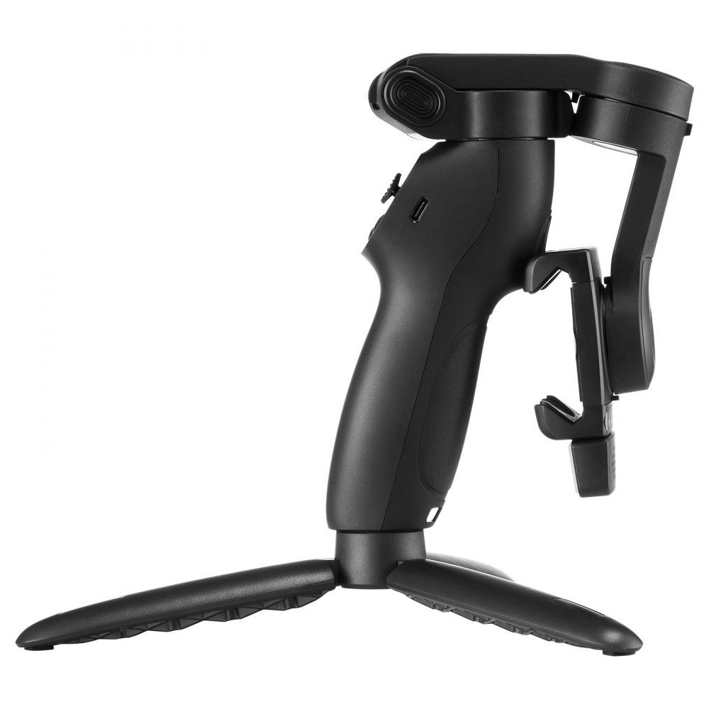 VEVOR Gimbal Stabilizer for Smartphone, 3-Axis Stabilization, AI-Powered Phone Gimbal for Android iPhone with Fill Light, Tripod, Auto Tracking, Portable Foldable Phone Stabilizer for Video Recording