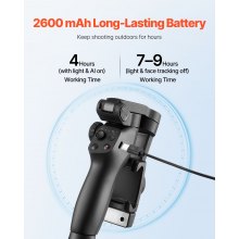 3-Axis Phone Gimbal Stabilizer for Smartphone AI-Powered Tracking Fill Light