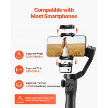 3-Axis Phone Gimbal Stabilizer for Smartphone AI-Powered Tracking Fill Light