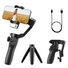 3-Axis Phone Gimbal Stabilizer for Smartphone AI-Powered Tracking Fill Light