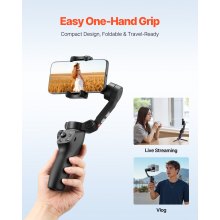 Gimbal Stabilizer for Smartphone 3-Axis Phone Gimbal for Android iPhone Foldable