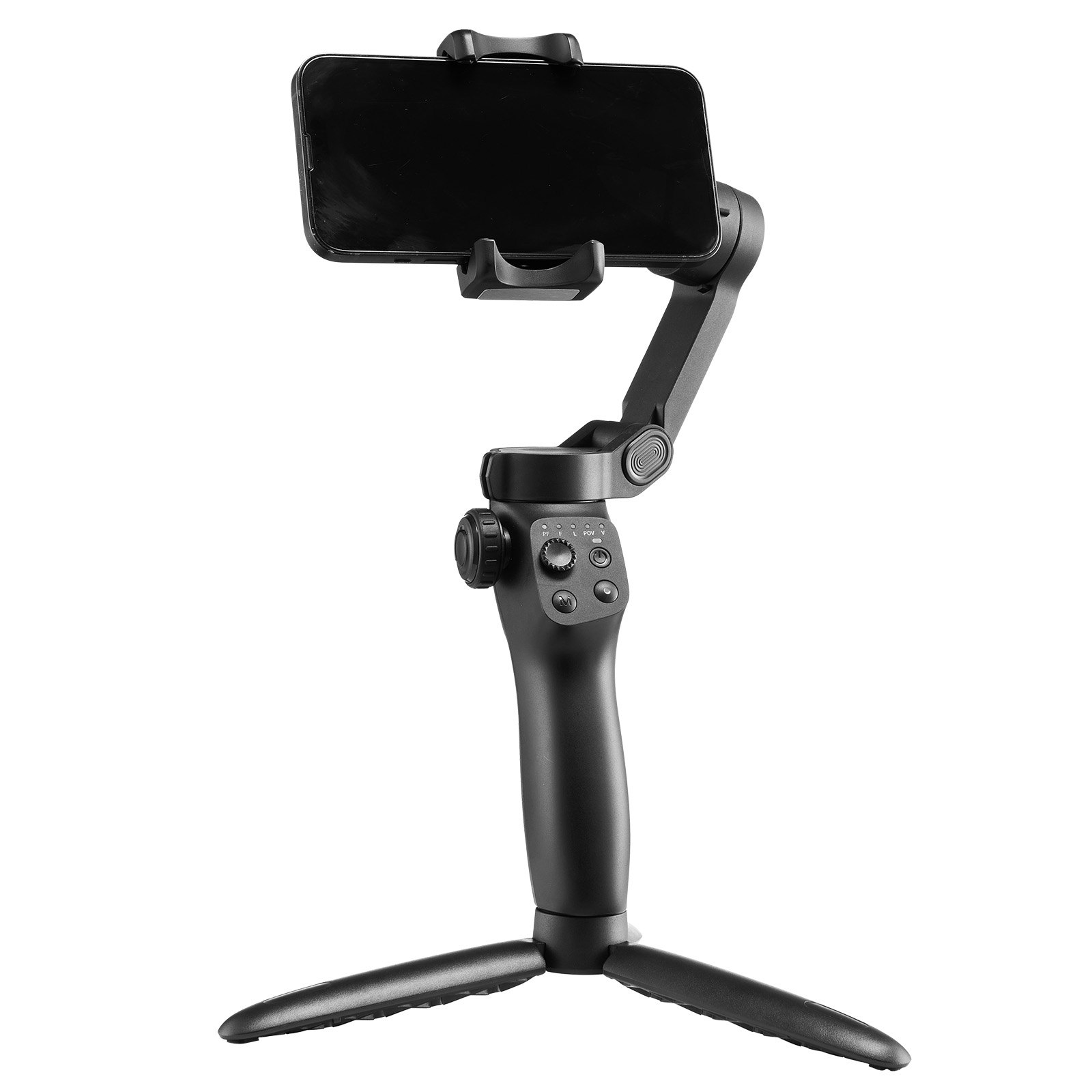 VEVOR Gimbal Stabilizer for Smartphone, 3-Axis Stabilization, Phone Gimbal for Android & iPhone with Face/Object Tracking, Tripod, Portable & Foldable Handheld Phone Stabilizer for Video Recording