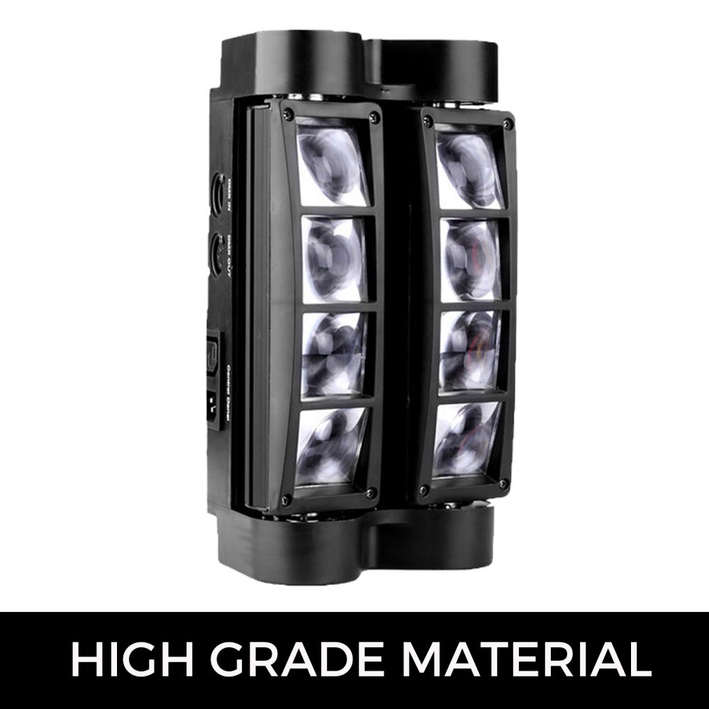 VEVOR 8x10W Moving Head Stage Light LED Spider Beam KTV DJ High-speed flash