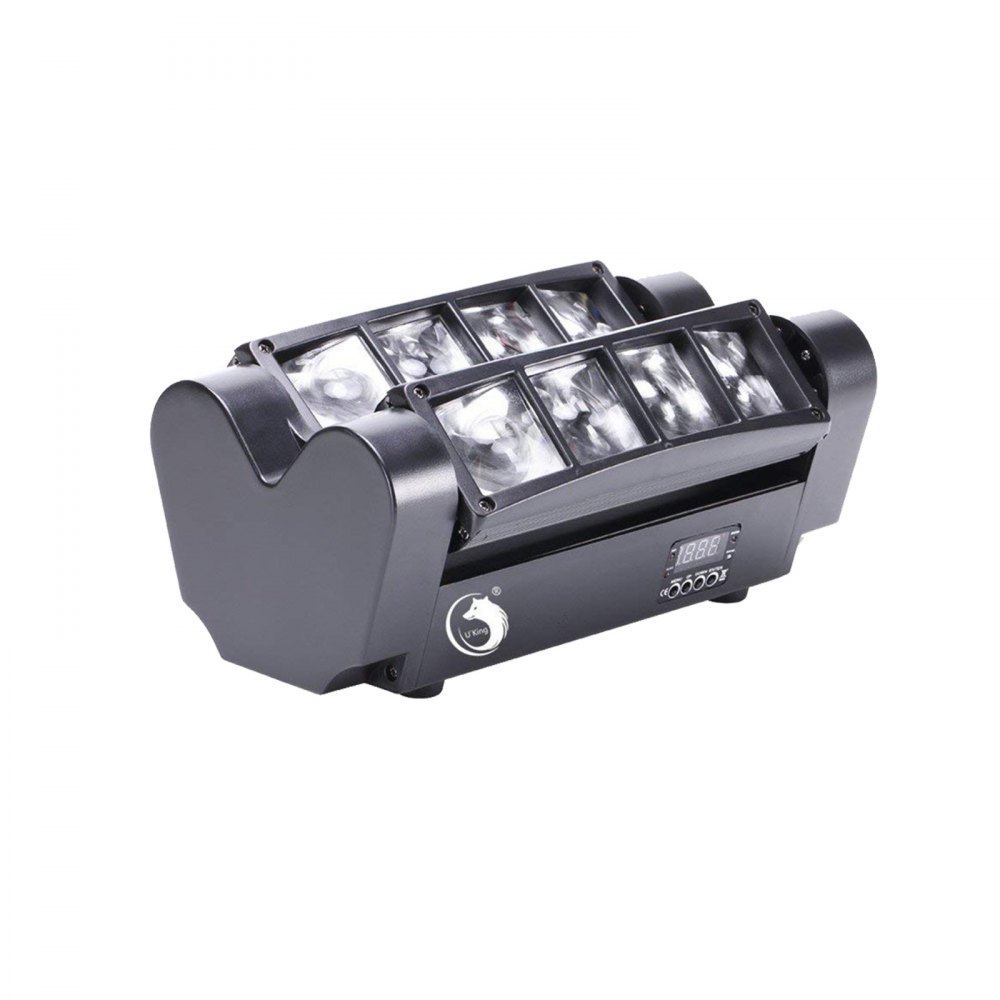 VEVOR 8x10W Moving Head Stage Light LED Spider Beam KTV DJ High-speed flash