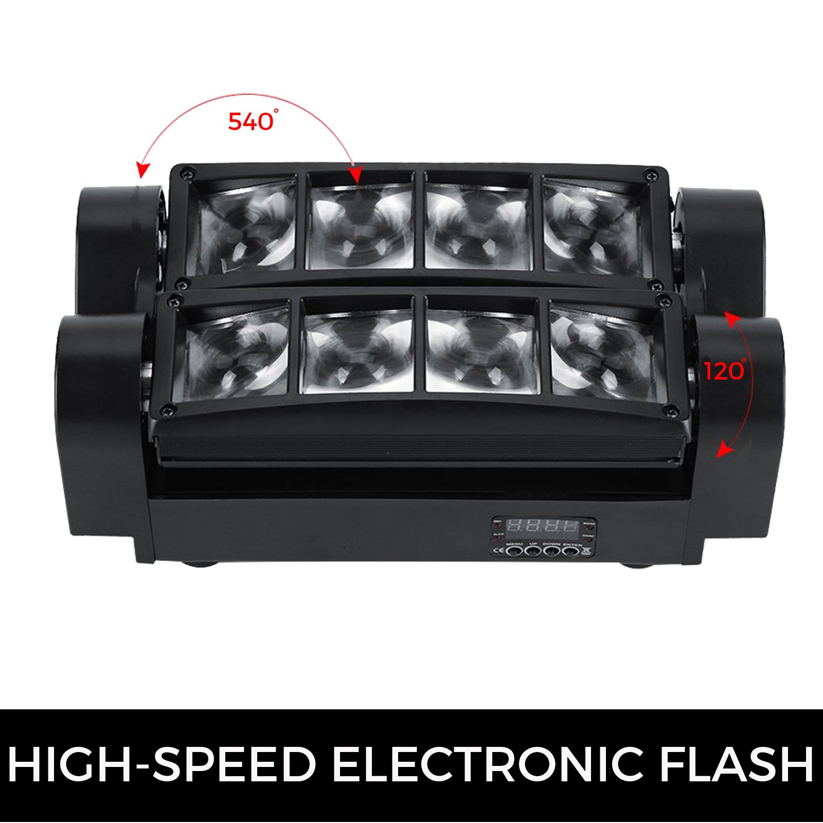 VEVOR 8x10W Moving Head Stage Light LED Spider Beam KTV DJ High-speed flash