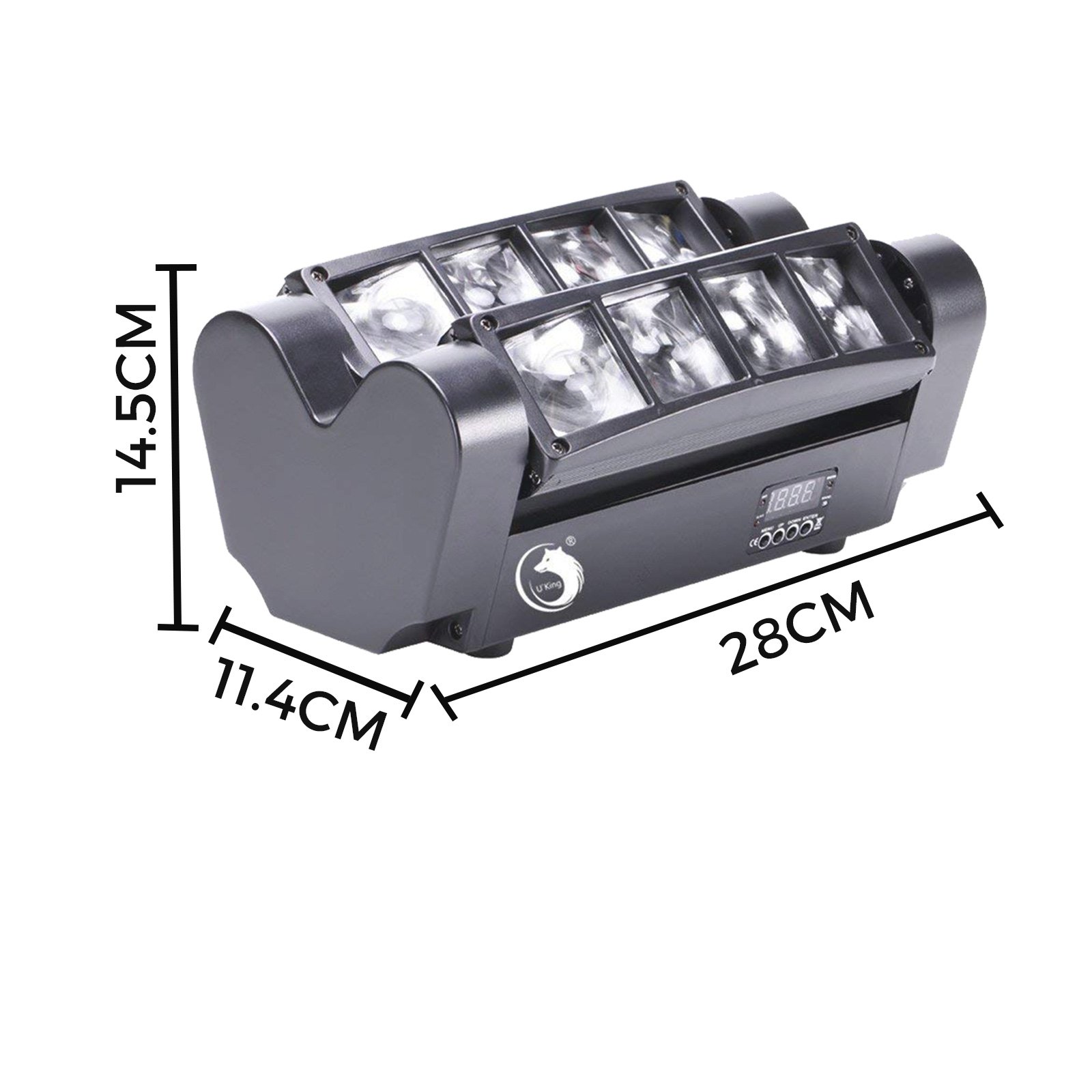 VEVOR 8x10W Moving Head Stage Light LED Spider Beam KTV DJ High-speed flash