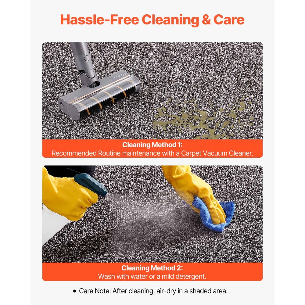 VEVOR Front Door Mat, 1524 x 914 mm Commercial Floor Mat for Indoor and Outdoor, Industrial Entrance Carpet with PVC Backing, Heavy Duty Washable Entry Rug for Hallway, Kitchen, Balcony, Garage, Grey