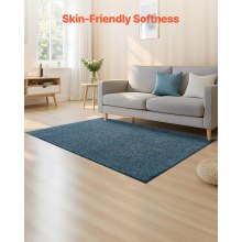 VEVOR Front Door Mat, 6 x 4 ft Commercial Floor Mat for Indoor and Outdoor, Industrial Entrance Carpet with PVC Backing, Heavy Duty Washable Entry Rug for Hallway, Kitchen, Balcony, Garage, Slate Blue