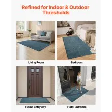 VEVOR Front Door Mat, 6 x 4 ft Commercial Floor Mat for Indoor and Outdoor, Industrial Entrance Carpet with PVC Backing, Heavy Duty Washable Entry Rug for Hallway, Kitchen, Balcony, Garage, Slate Blue