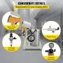 VEVOR 40W 50L Electrostatic Powder Coating Machine with Spraying Gun Paint 550g WX-101 Powder Coating System (40W 50L)