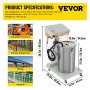 VEVOR 40W 50L Electrostatic Powder Coating Machine with Spraying Gun Paint 550g WX-101 Powder Coating System (40W 50L)