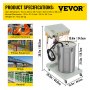 VEVOR Powder Coating Machine WX-101 Electrostatic Spray Powder Coating Machine 40W 50L Electrostatic Powder Coating System Spraying Gun Paint System Powder Coating Equipment