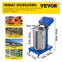 VEVOR Powder Coating Machine WX-958 Electrostatic Spray Powder Coating Machine 50W 45L Electrostatic Powder Coating System Spraying Gun Paint System Powder Coating Equipment