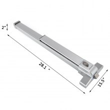 VEVOR Door Push Bar Panic Exit Device with Exterior Lever Commercial Emergency Exit Bar Stainless Steel Panic Exit Device Suitable for Wood Metal Door (Push Bar)
