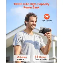 Magnetic Power Bank 10000 mAh Fast Charging Wireless Battery Charger LED Display