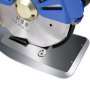 close-up of the VEVOR electric rotary fabric cutter, showcasing the blade and base.