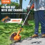 VEVOR Lawn Edger, 20 V Battery Powered Cordless Edger, 9-inch Blade Edger Lawn Tool with 3-Position Blade Depth, Battery and Charger Included, for Lawns, Driveways, Borders, and Sidewalk Edges