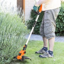 VEVOR Cordless String Trimmer, 12" 20 V Battery Powered Weed Eater With Auto Feed, 3 Spools Cordless Weed Wacker, Battery and Charger Included, for Trimming and Edging, for Lawns, Orchards, Driveways