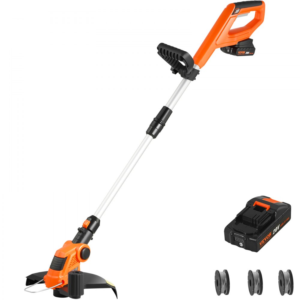 VEVOR Cordless String Trimmer 12 20 V Battery Powered Weed Eater with Auto Feed 3 Spools Battery and Charger Included Cordless Weed Wacker for