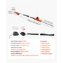 VEVOR Cordless Pole Hedge Trimmer, 20V Electric Bush Trimmer Kit with 457.2 mm Double-Edged Steel Blade, 187.5-238.5 cm Telescoping Design for High Branches (2.0Ah Battery and Fast Charger Included)
