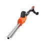 VEVOR Cordless Pole Hedge Trimmer, 20V Electric Bush Trimmer Kit with 457.2 mm Double-Edged Steel Blade, 187.5-238.5 cm Telescoping Design for High Branches (2.0Ah Battery and Fast Charger Included)