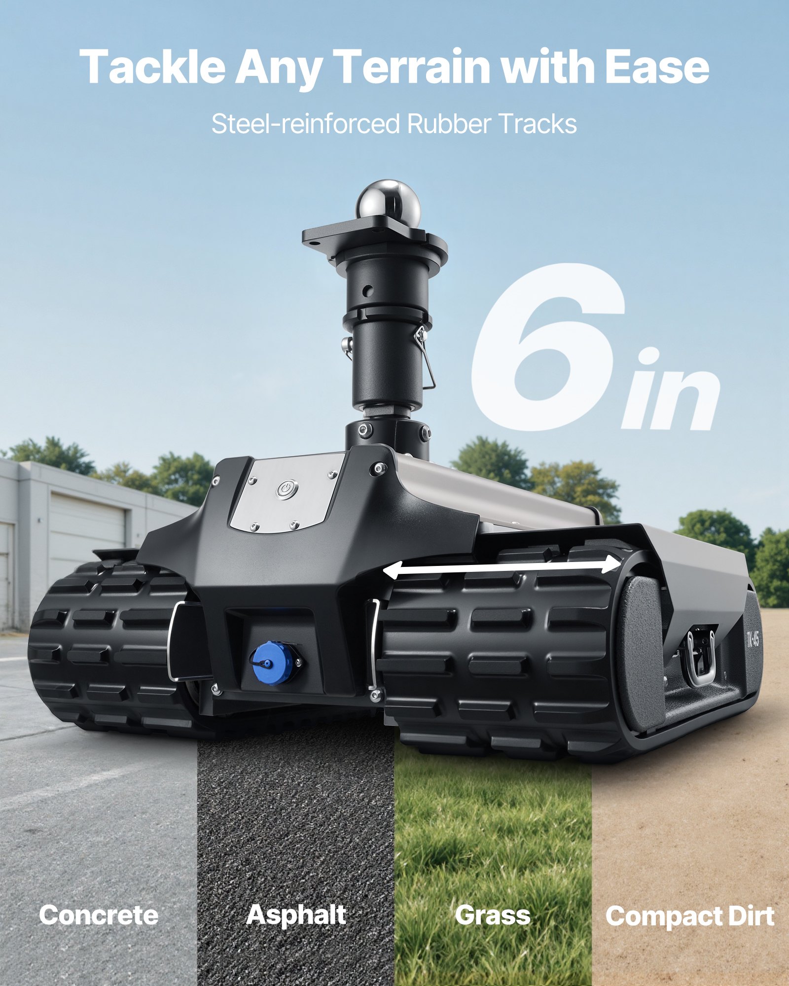VEVOR Electric Trailer Mover, 4082 kg Max Towing Capacity, Remote-Controlled Trailer Mover with 100 m Wireless Range, Motorised Camper Trolley Kit Fits for Camper RV Caravan Boat Trailer Jack
