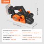 VEVOR Cordless Electric Hand Planer, 3-1/4" Width, 16500 RPM Handheld Wood Planer with 5/64" Adjustable Planing Depth HSS Blades Dual Side Dust Outlet, for Woodworking Wood Planing Surface Smoothing