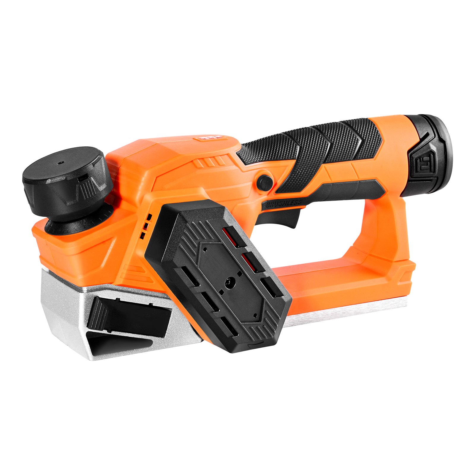 VEVOR Cordless Handheld Planer, 2-1/5-Inch Cut Width, 14500 RPM Electric Hand Wood Planer with 2 Ah 12V Lithium Battery, Brushless Motor, Adjustable Cut Depth, 2 Blades, for Woodworking Wood Chamfer