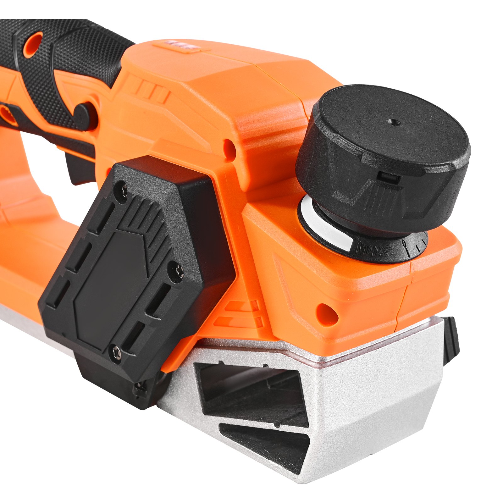 VEVOR Cordless Handheld Planer, 2-1/5-Inch Cut Width, 14500 RPM Electric Hand Wood Planer with 2 Ah 12V Lithium Battery, Brushless Motor, Adjustable Cut Depth, 2 Blades, for Woodworking Wood Chamfer