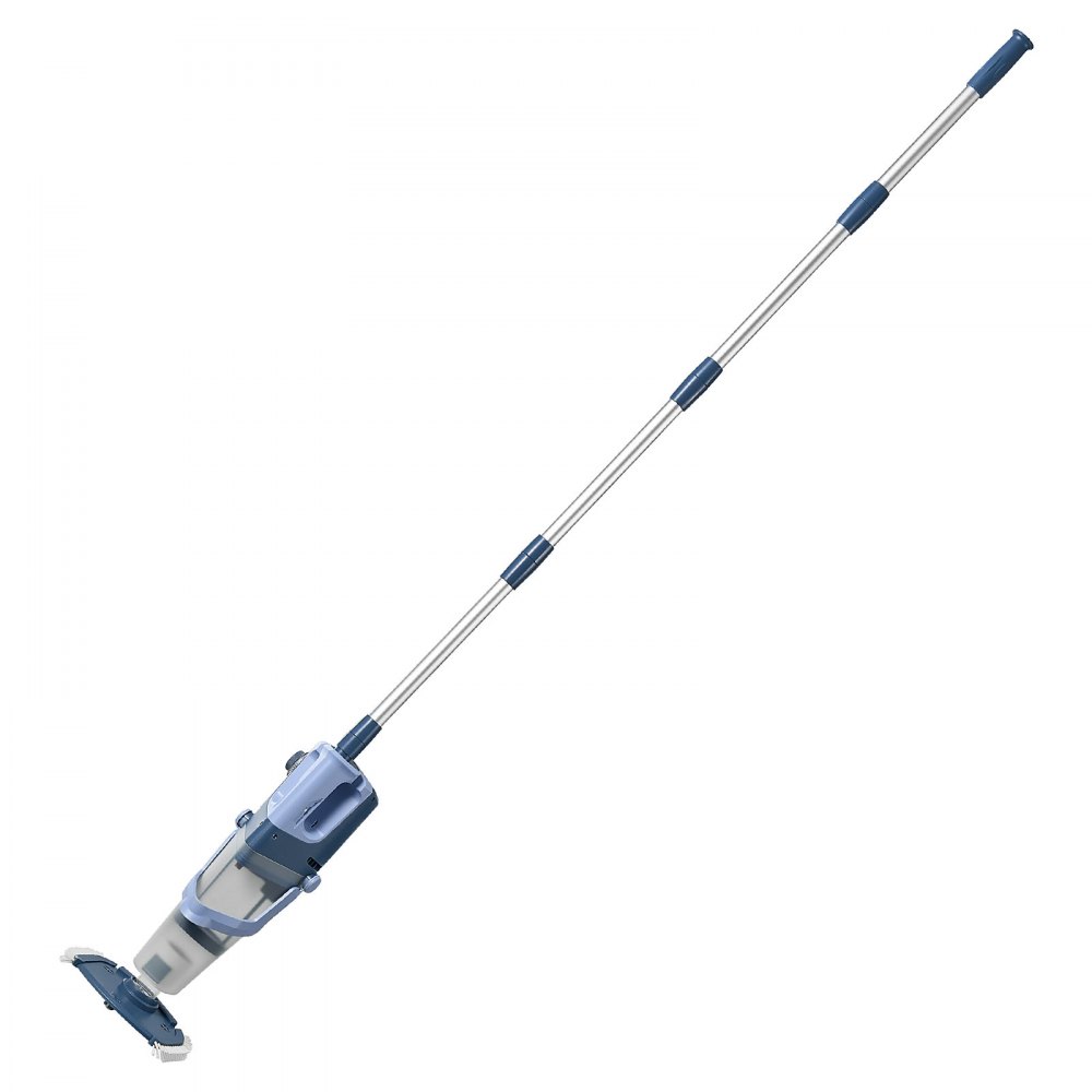 VEVOR Handheld Pool Vacuum, 26 GPM Cordless Spa Hot Tub Vacuum with Extension Pole, 60 Mins Running Time, Powerful Suction for Leaves and Debris, Rechargeable Pool Cleaner for Above Ground Pools