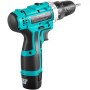 Taladro inalámbrico VEVOR, kit combinado de taladro inalámbrico de 12 V máx., taladro de impacto de portabrocas sin llave de 2/5", juego de destornilladores eléctricos con 2 velocidades, taladro inalámbrico de par 18+1 para mejoras del hogar y bricolaje
