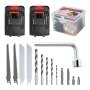 Kit combinado de taladro inalámbrico VEVOR, kit combinado de 4 piezas sin escobillas de iones de litio, taladro inalámbrico de 20 V 2/5'', sierra recíproca 0-3000 SPM, sierra circular inalámbrica de 7.28", luz de trabajo, juego de herramientas eléctricas para mejorar