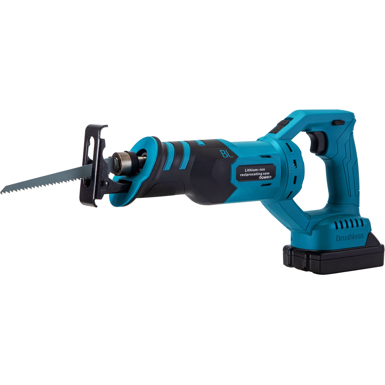 VEVOR Cordless Drill Combo Kit, Lithium-Ion Brushless 4-Pc Combo Kit, 20V Cordless Drill 2/5'', Reciprocating Saw 0-3000 SPM, 7.28" Cordless Circular Saw, Work Light, Power Tool Set for Improvement