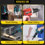 VEVOR Cordless Drill Impact Drill Reciprocating Saw Brushless Combo Kit 20V 4-Pc