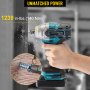 VEVOR Cordless Drill Driver, 20V Max Cordless Drill Combo Kit, 2/5\" Hex Impact Drill, 0-2900 RPM Variable Speed Electric Impact Driver, 1239 in-lbs Torque Brushless Cordless Drill for Home Improvemen