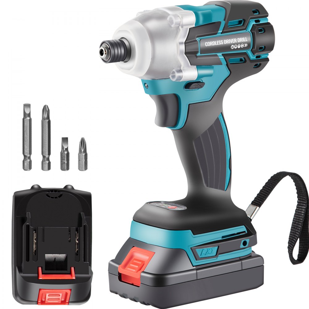 VEVOR Cordless Drill Driver, 20V Max Cordless Drill Combo Kit, 2/5 Hex  Impact Drill, 0-2900 RPM Variable Speed Electric Impact Driver, 1239 in-lbs
