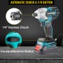 VEVOR Cordless Drill Driver, 20V Max Cordless Drill Combo Kit, 1/4" Hex Impact Drill, 0-2900 RPM Variable Speed Electric Impact Driver, 1239 in-lbs Torque Brushless Cordless Drill for Home Improvement