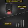 VEVOR Cordless Drill Driver, 20V Max Cordless Drill Combo Kit, 1/4" Hex Impact Drill, 0-2900 RPM Variable Speed Electric Impact Driver, 1239 in-lbs Torque Brushless Cordless Drill for Home Improvement