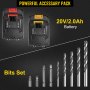 Vevor 20v Li-ion Drill Driver/impact Driver Combo Kit Brushless 2x2ah Batteries