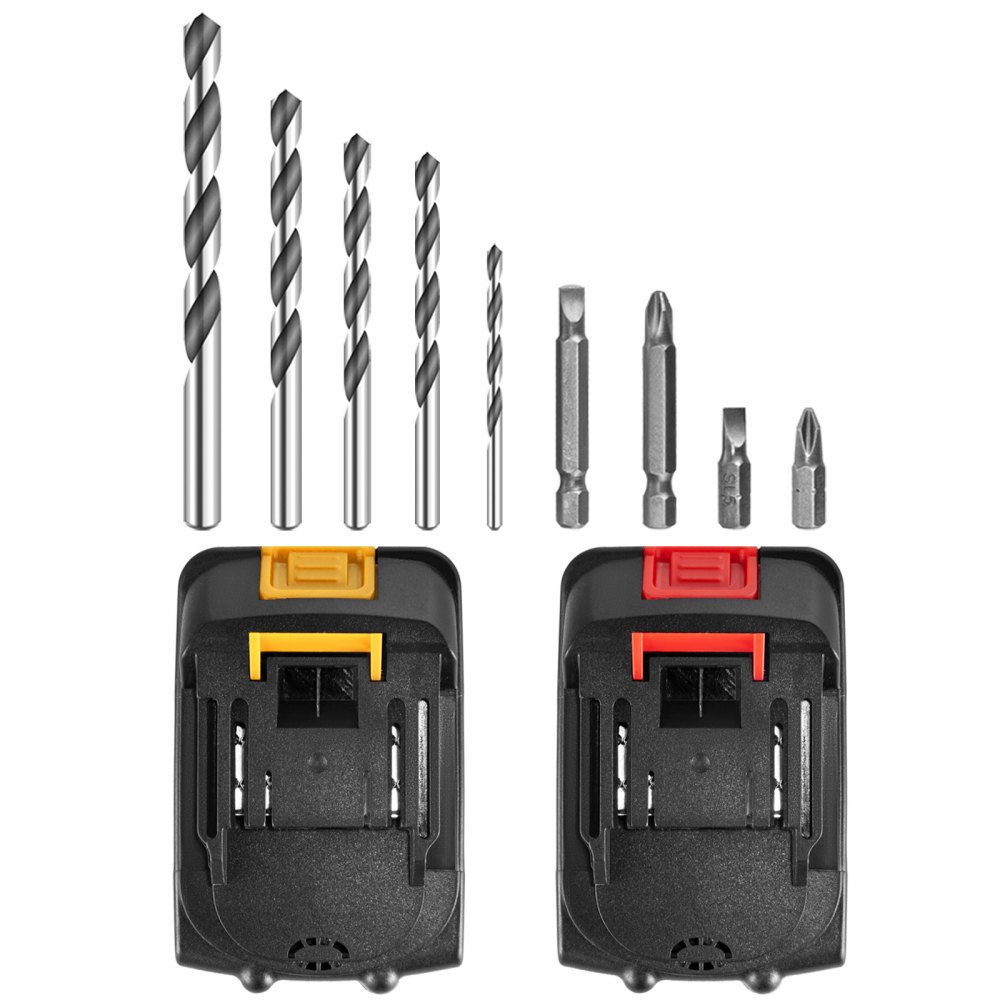 VEVOR Cordless Drill Combo Kit, 20V Max Cordless Drill 2 Speeds, 2/5" Keyless Chuck Electric Screwdriver, 1239 in-lbs Torque Impact Driver, Lithium-Ion Brushless 2-Tool Combo Kit for Home Improvement
