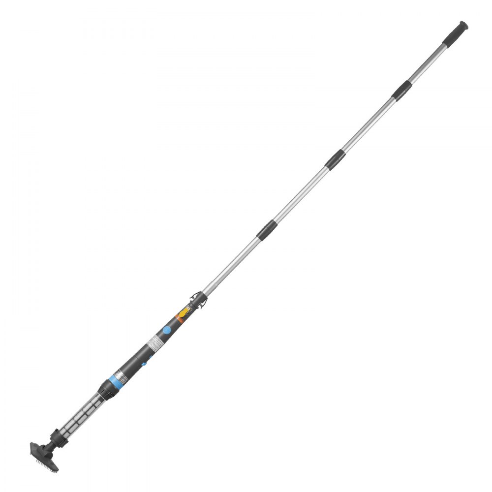 VEVOR Handheld Pool Vacuum, 32 L/min Cordless Spa Hot Tub Vacuum with Extension Pole and 2 Brush Heads, 60 Mins Running Time, for Small Debris, Sand, Rechargeable Pool Cleaner for Above Ground Pools