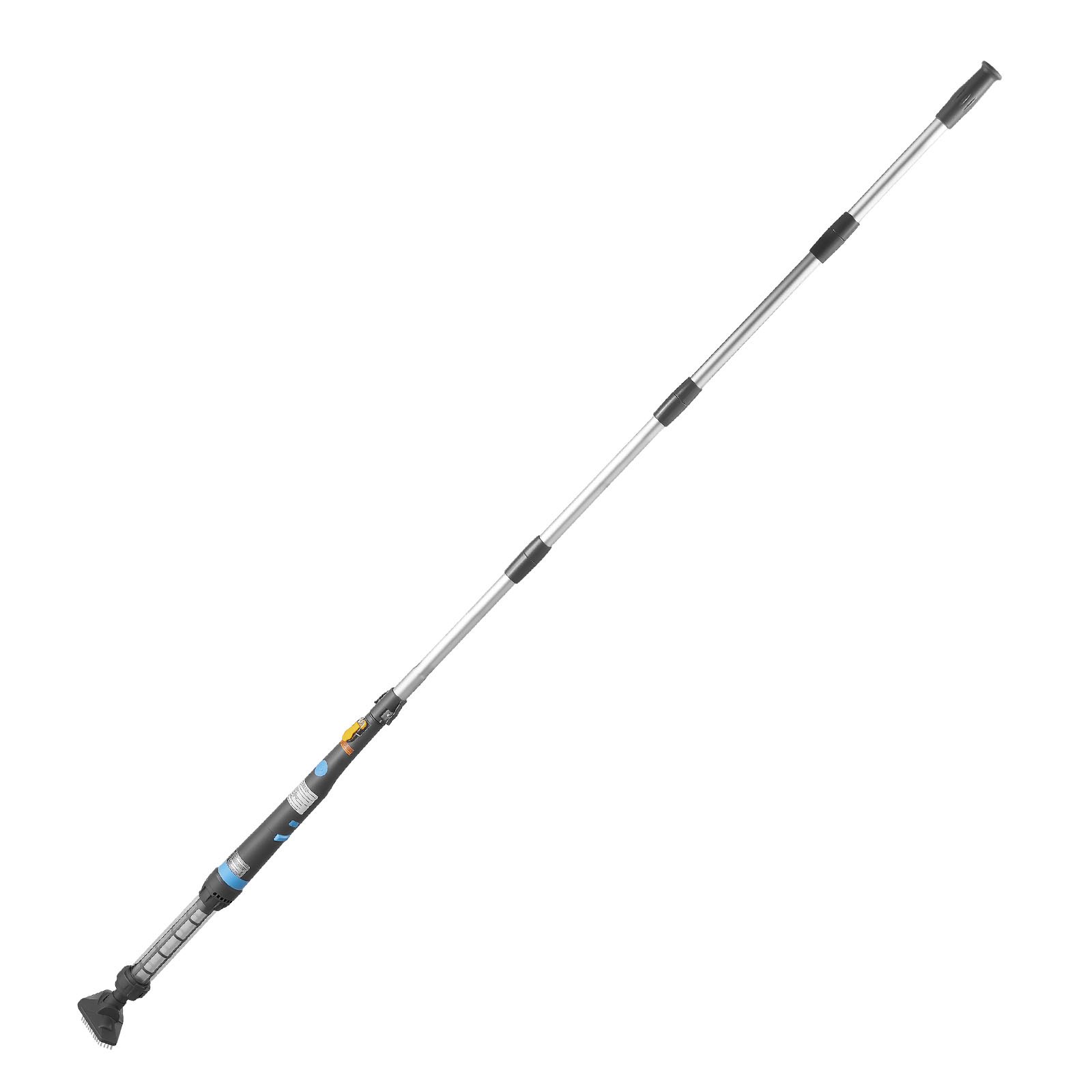VEVOR Handheld Pool Vacuum, 32 L/min Cordless Spa Hot Tub Vacuum with Extension Pole and 2 Brush Heads, 60 Mins Running Time, for Small Debris, Sand, Rechargeable Pool Cleaner for Above Ground Pools