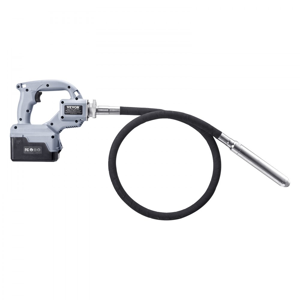 VEVOR Cordless Concrete Vibrator, 5.6 ft, Electric Vibrator 15500 VPM, Electric Concrete Vibrating Tool With 1.4'' Diameter Shaft Rod, Portable Pencil Cement Vibrator Remove Air Bubble & Concrete