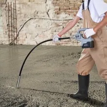 VEVOR Cordless Concrete Vibrator, 5.6 ft, Electric Vibrator 15500 VPM, Electric Concrete Vibrating Tool With 1.4'' Diameter Shaft Rod, Portable Pencil Cement Vibrator Remove Air Bubble & Concrete