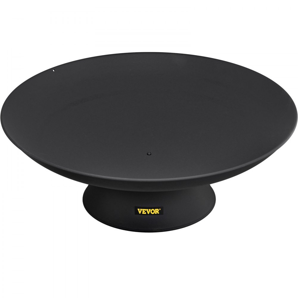 VEVOR Fire Pit Bowl, 30-Inch Deep Round Cast Iron Fire Bowl, Wood Burning for Outdoor Patios, Backyards & Camping Uses, with A Stable Bowl Designed Base and A Firewood Stick, Black