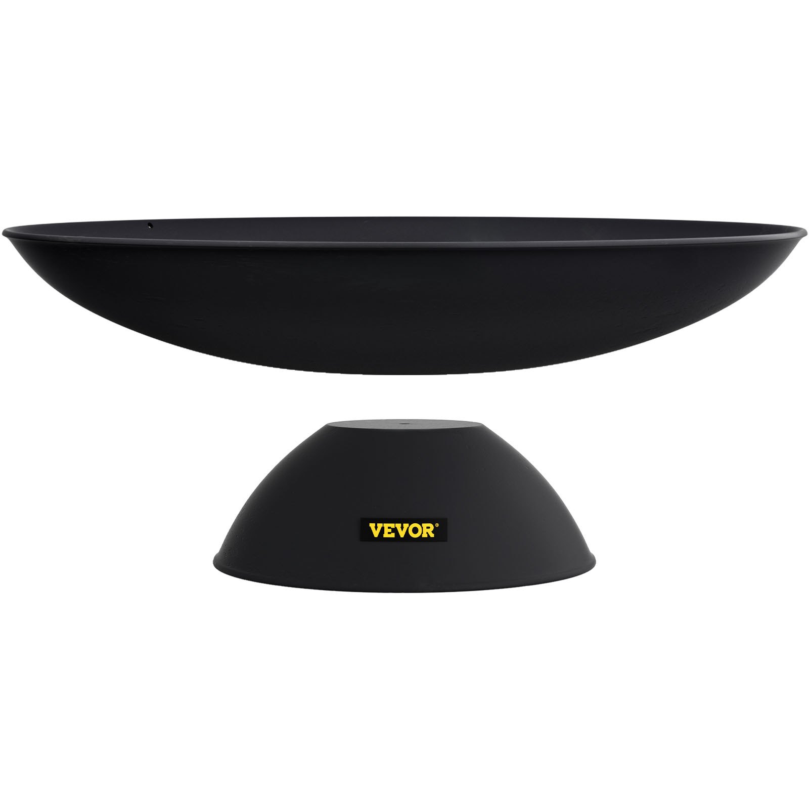 VEVOR Fire Pit Bowl, 30-Inch Deep Round Cast Iron Fire Bowl, Wood Burning for Outdoor Patios, Backyards & Camping Uses, with A Stable Bowl Designed Base and A Firewood Stick, Black