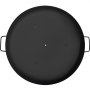 top view of the black VEVOR fire pit bowl with handles and drainage holes.