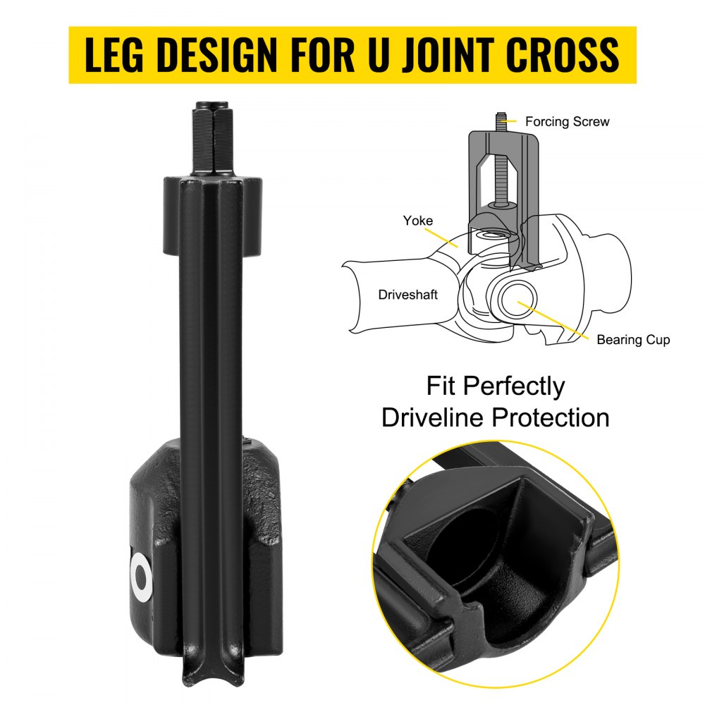 VEVOR U Joint Puller, Class 4-6 Universal Joint Puller, 1.25" - 1.7" Automotive U Joint Tools, U Joint Removal Tool with Hook Set, Steel U-Joint Remover Works On Most Vehicles and Light Duty Trucks